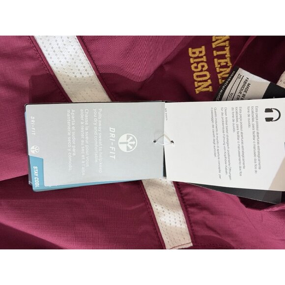 NWT$69 Nike Dri-Fit Centennial Bison Jacket Mens XL Cardinal Red Windbreaker Tra - Picture 11 of 16